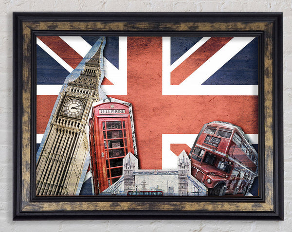 Iconic Montage Framed Print
