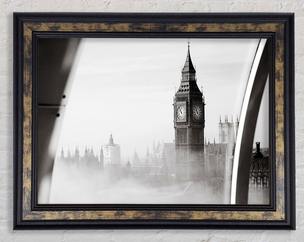 Big Ben Through The London Eye Mist Framed Print