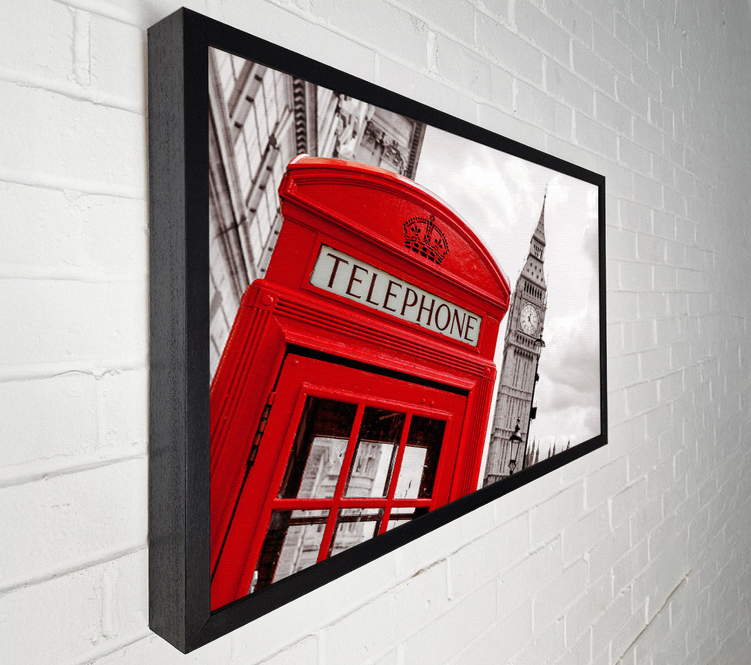  A Canvas Print of Big Ben Phone Box Canvas Art