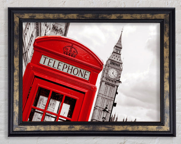 Big Ben Phone Box Framed Print