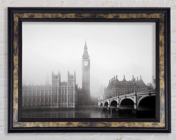 Morning Mist Over London T Framed Print