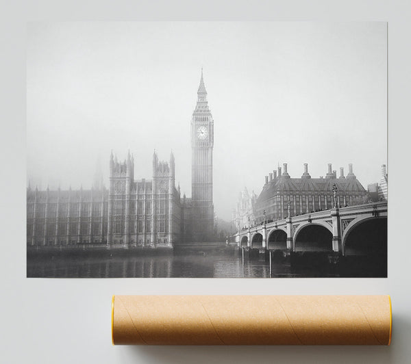 Morning Mist Over London T Poster