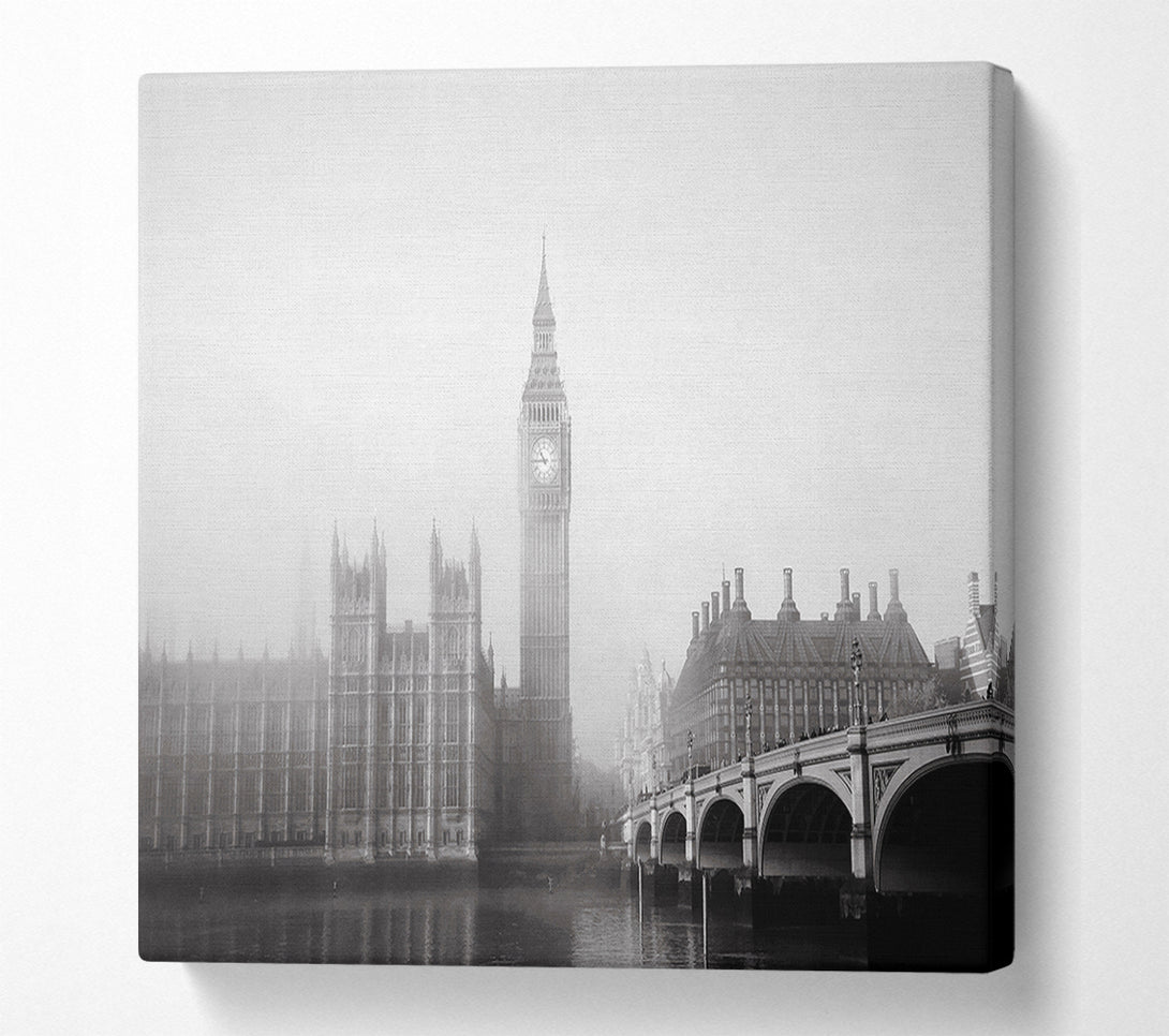  A Canvas Print of Morning Mist Over London T Canvas Wall Art