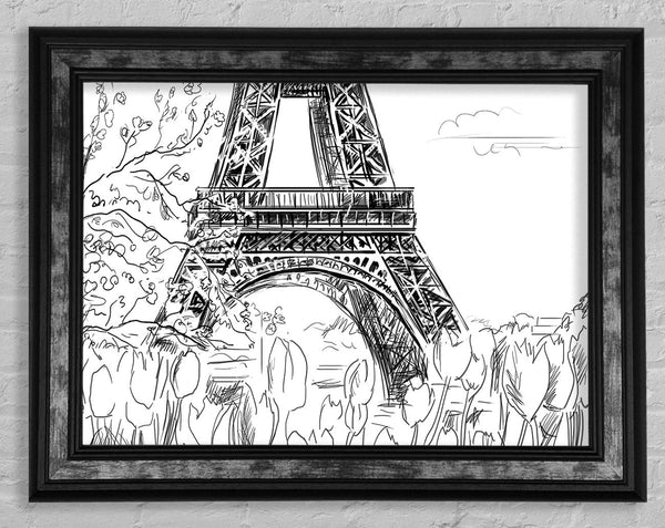 Eiffel Tower Close Up 1 Framed Print