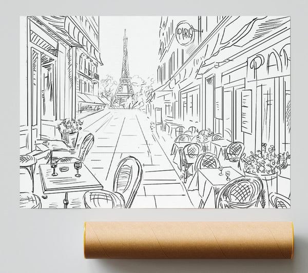 Eiffel Tower Streets 3 Print