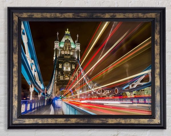 Tower Bridge Speed Of Light 1 Framed Print