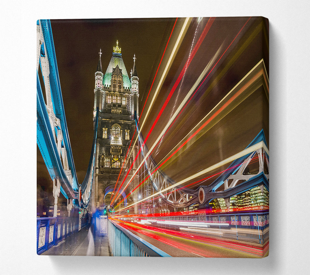  A Canvas Print of Tower Bridge Speed Of Light 1 Canvas Print