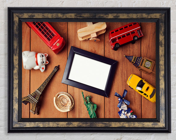 Famous Cities Of The Framed Print