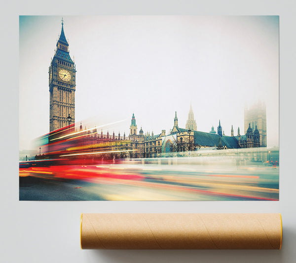 Big Ben Red Bus Bl Print