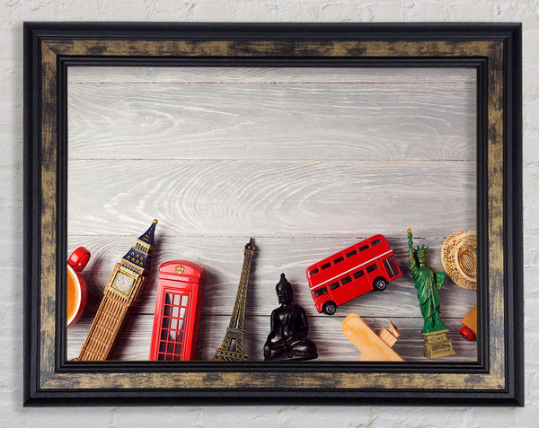 Iconic Cities Of The Framed Print