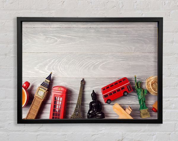 Iconic Cities Of The Framed Print