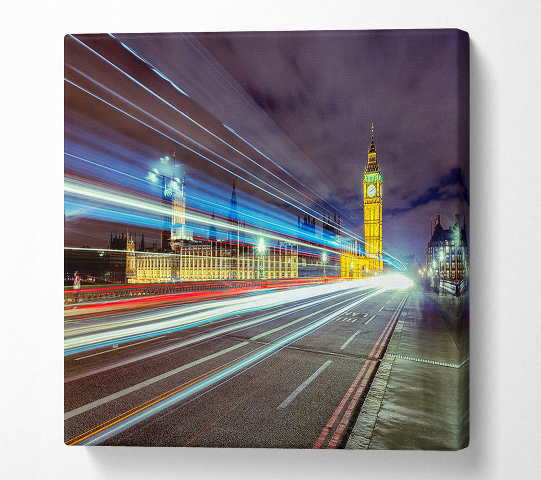  A Canvas Print of Big Ben Speed Of Light 1 Canvas Wall Art