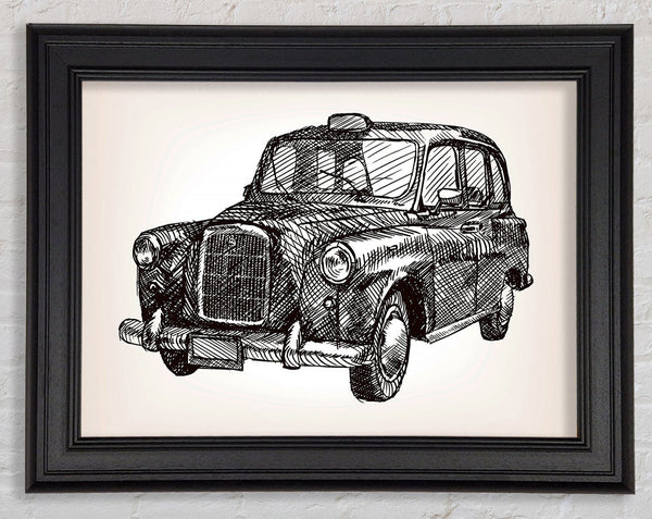 Iconic Black Cab Framed Print