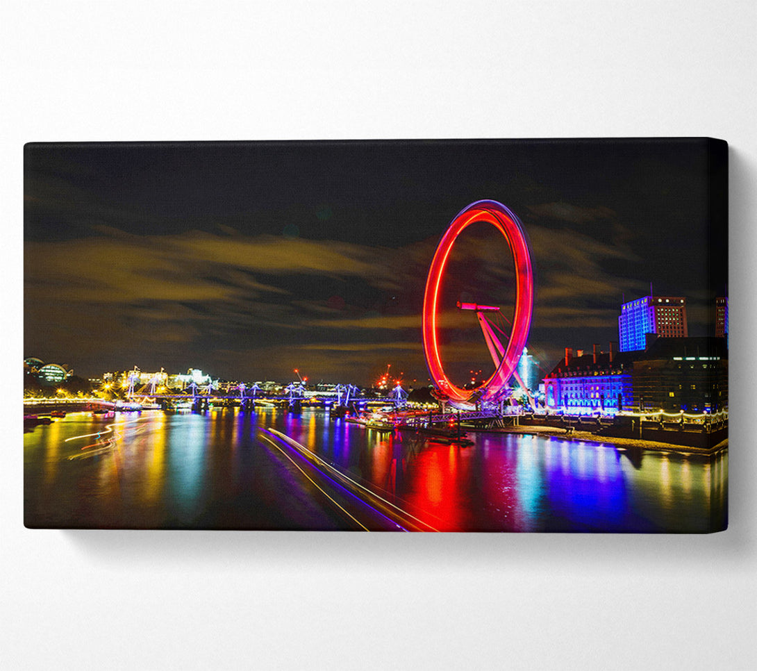  A Canvas Print of The London Eye Night Canvas Art