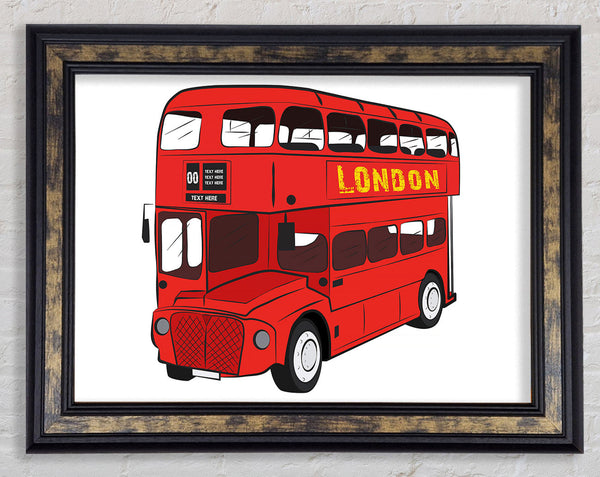 Iconic Red Bus Framed Print
