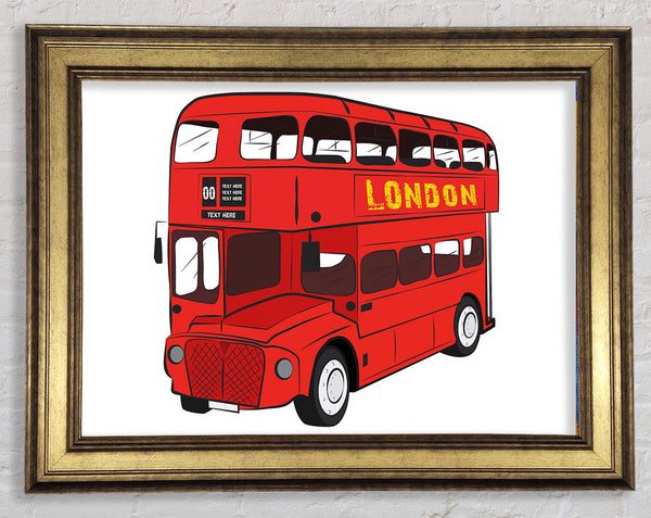 Iconic Red Bus Framed Print