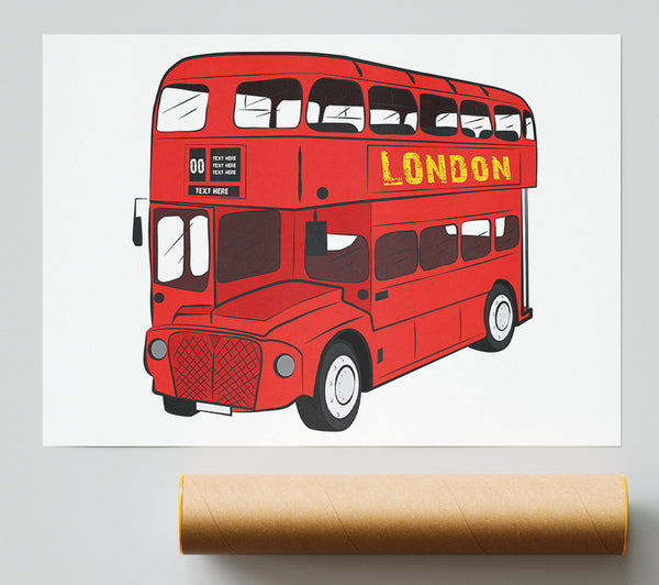Iconic Red Bus Print