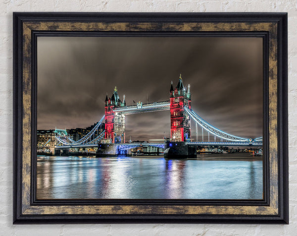 Chocolate Skies Over Tower Framed Print