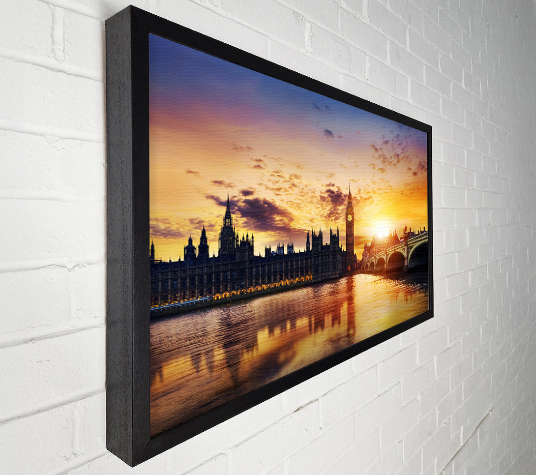 A Canvas Print of Sunset Over The Houses Of Parliament Canvas Print