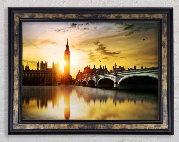 Sunset Through Big Ben Framed Print