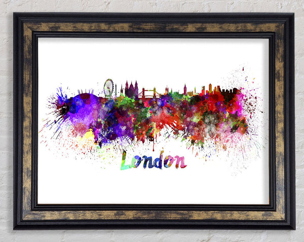 Rainbow London Splash 1 Framed Print