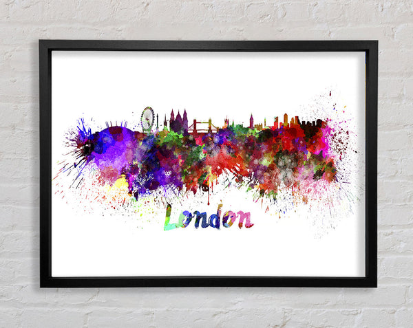 Rainbow London Splash 1 Framed Print