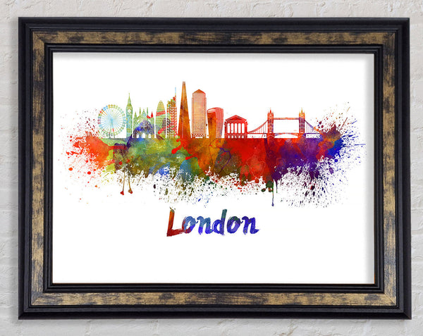 Rainbow London Splash 2 Framed Print