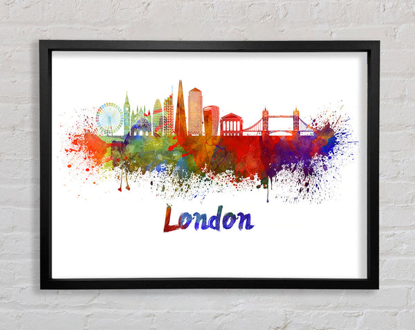 Rainbow London Splash 2 Framed Print