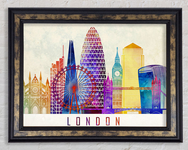 Rainbow City 2 Framed Print