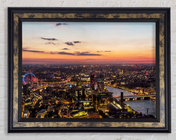 Ariel Twilight View Framed Print