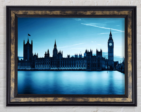 Houses Of Parliament Blues Framed Print
