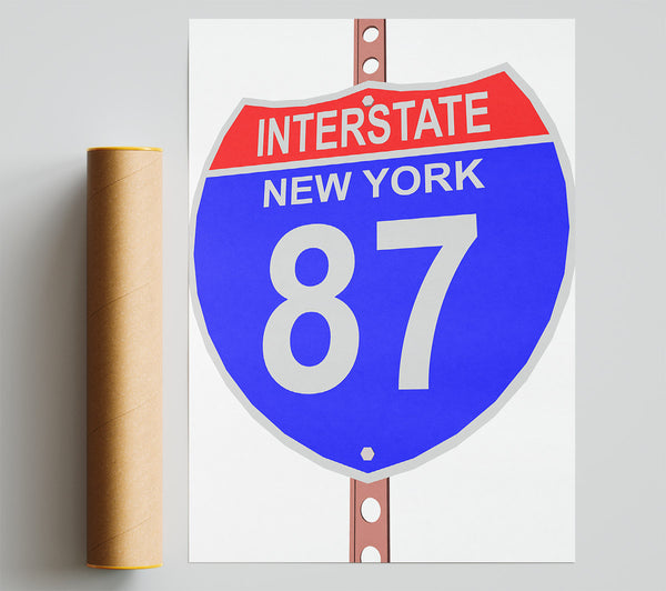 Interstate 87 Sign Print