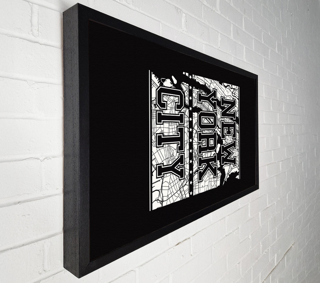  A Canvas Print of Retro map Of The City 7 Canvas Art