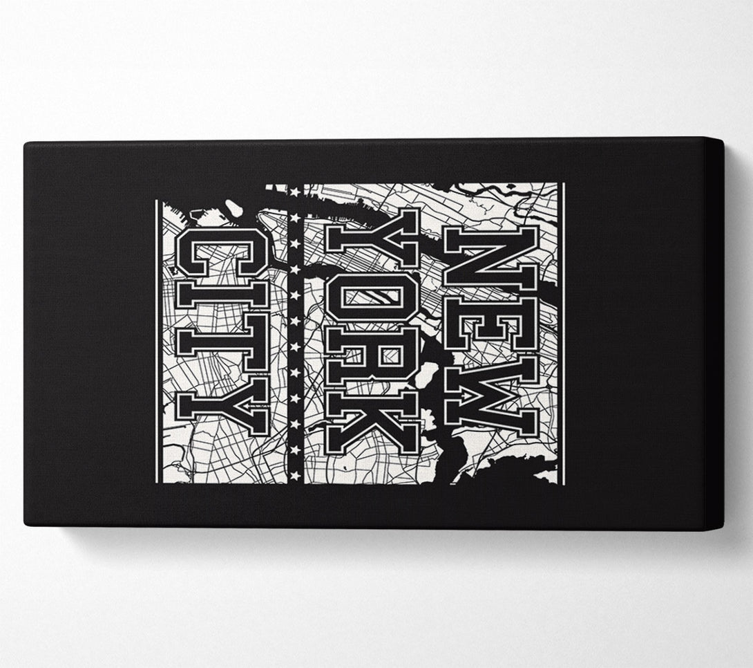  A Canvas Print of Retro map Of The City 7 Canvas Art