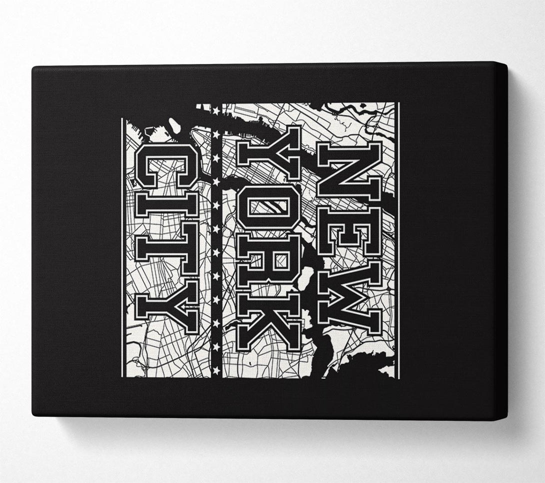  A Canvas Print of Retro map Of The City 7 Canvas Art