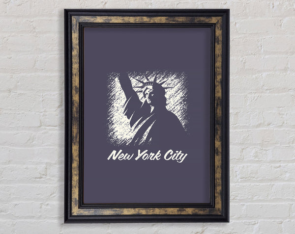 Statue of Liberty Outline Framed Print