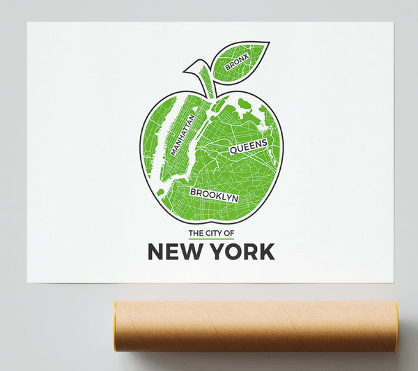 Retro Map Of The City 11 Poster