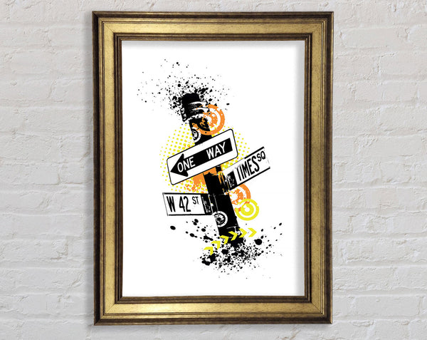 Funky Street Signs Framed Print