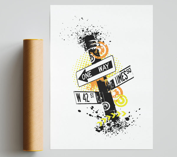 Funky Street Signs Print