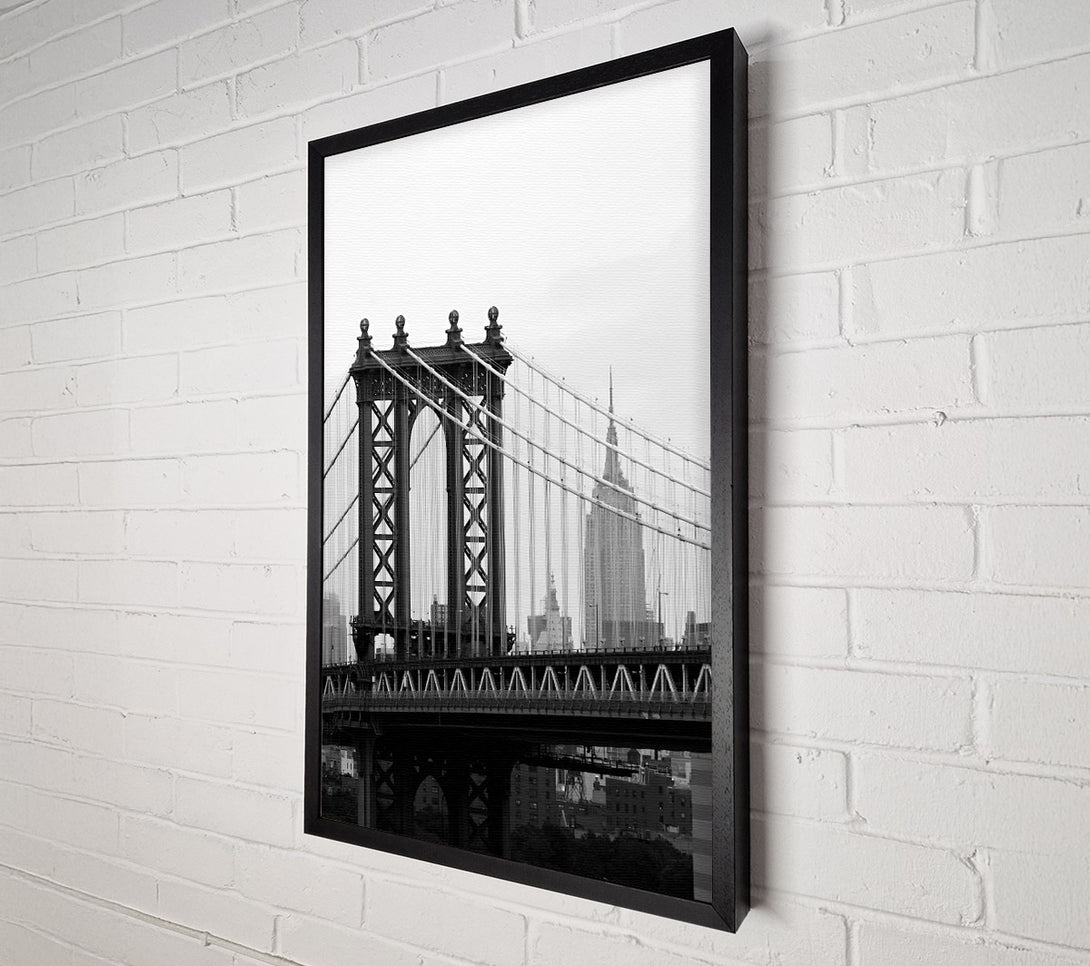  A Canvas Print of Empire State Through The Bridge Canvas Print