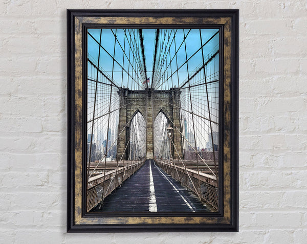 Structure Of Brooklyn Bridge 1 Framed Print