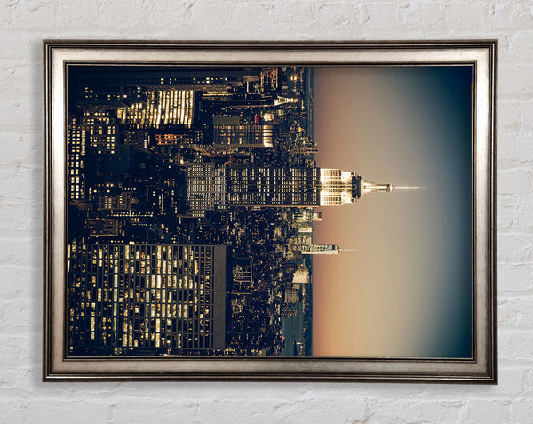 Empire State Building Light Up Framed Print