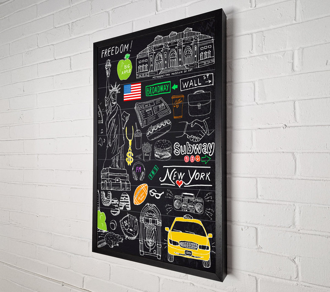  A Canvas Print of Greatest Things Of NYC Canvas Print