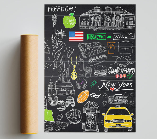 Greatest Things Of Nyc Giclee Print