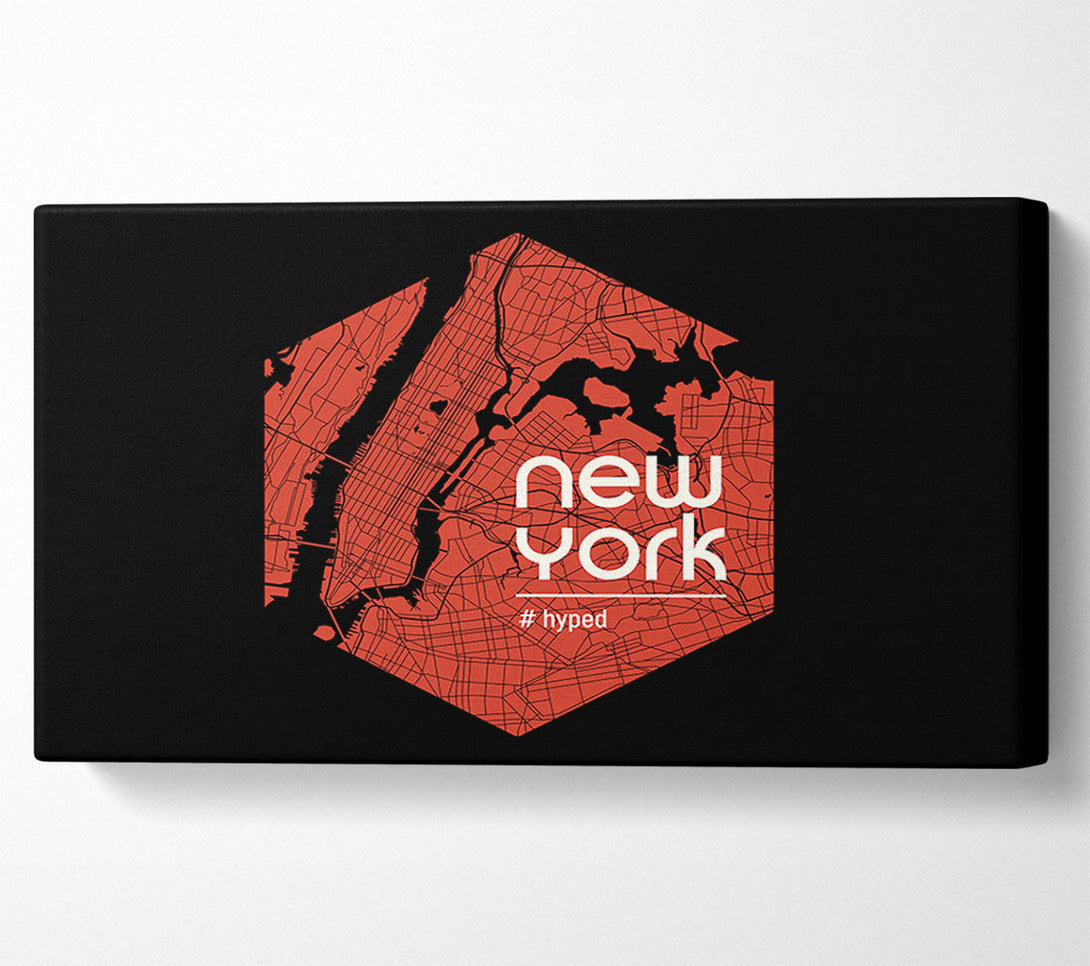 A Canvas Print of Map Of NYC Canvas Art