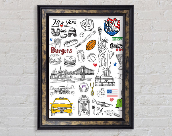 Sightseeing In NYC Framed Print