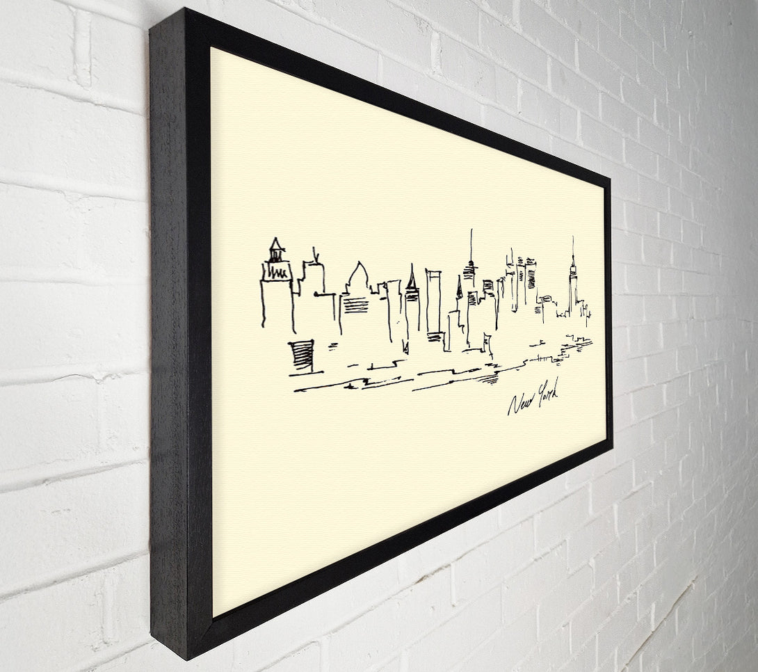  A Canvas Print of Outline Of The City 5 Canvas Art