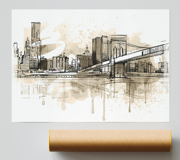 Outline Of The City 9 Giclee Print