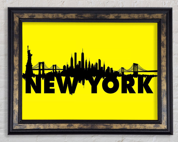 Yellow NYC Framed Print