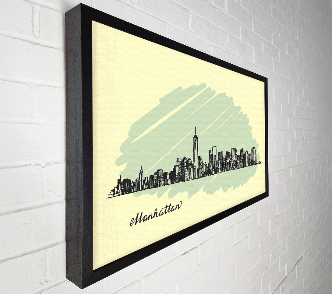  A Canvas Print of Outline Of The City 8 Canvas Art